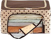 Органайзер для вещей на каркасе 40х30х20см, бежевый с коричневым (Foldable Storage Bag brown), фото 5
