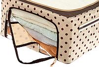 Органайзер для вещей на каркасе 40х30х20см, бежевый с коричневым (Foldable Storage Bag brown), фото 7