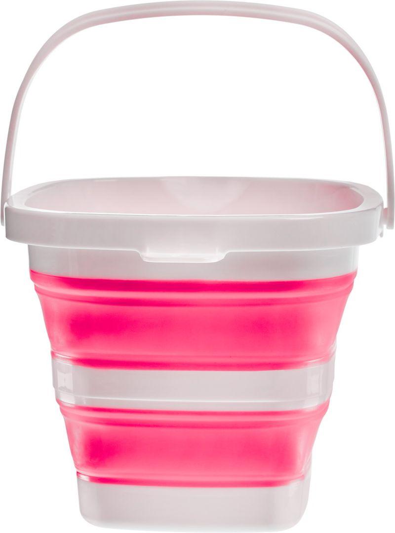 Ведро складное квадратное 5л розовое (5L foldable Square bucket Pink Panton 191C) - фото 2 - id-p215425768