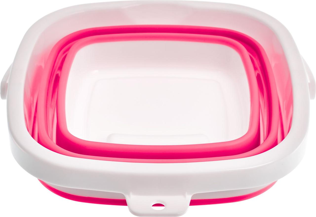 Ведро складное квадратное 5л розовое (5L foldable Square bucket Pink Panton 191C) - фото 3 - id-p215425768