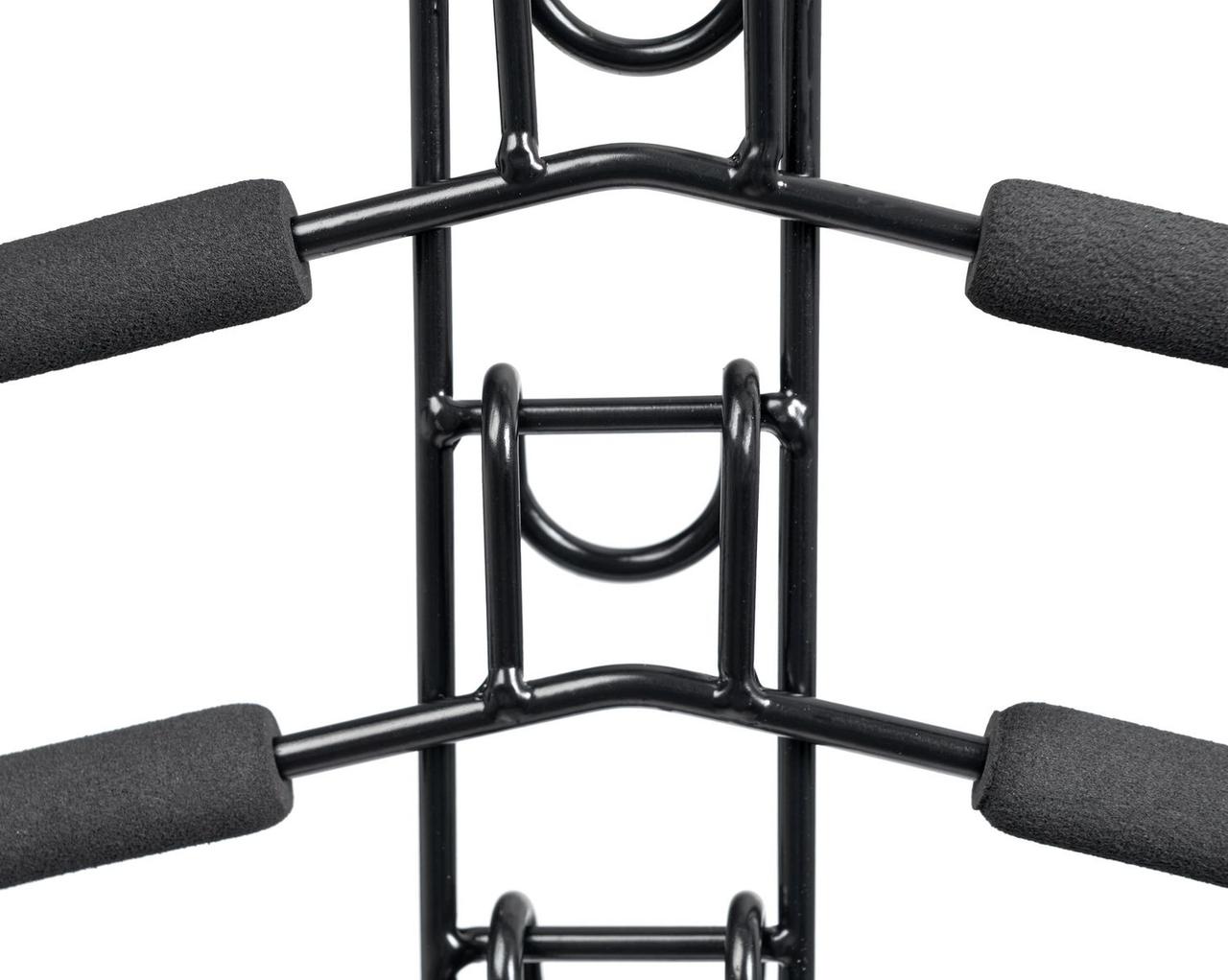 Вешалка-трансформер для одежды 5 в 1, 38x40, «ГИНГО», металл, пена, чёрная (clothes hanger, black) - фото 2 - id-p215425836