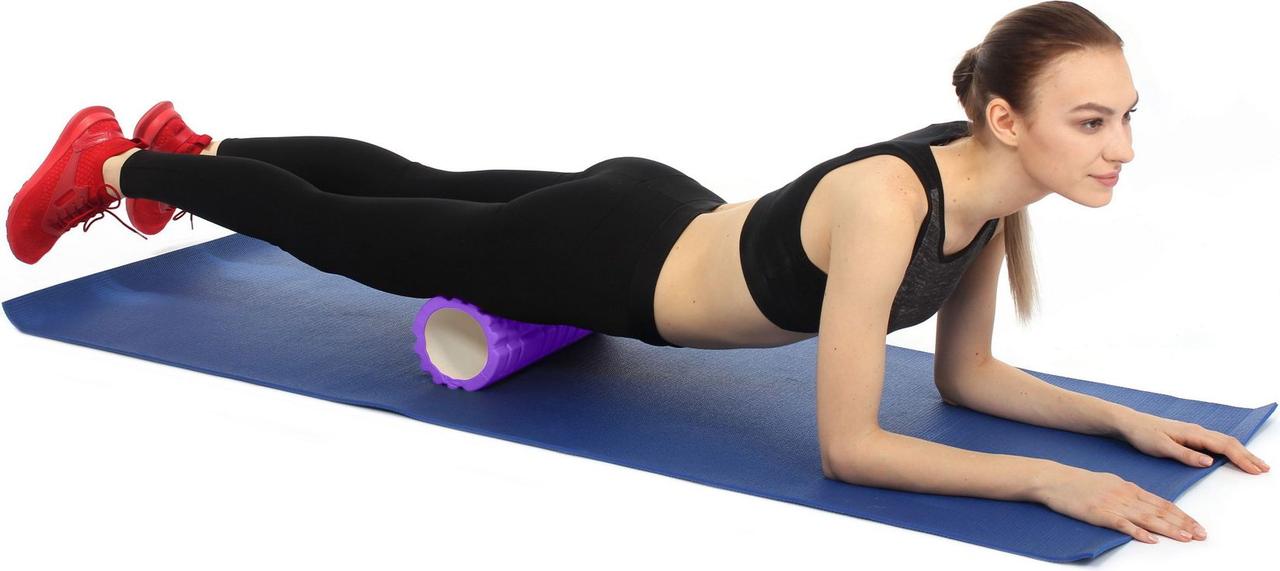 Валик для фитнеса «ТУБА», фиолетовый (Deep tissue massage foam roller. Pantone number 814C) - фото 2 - id-p215425837