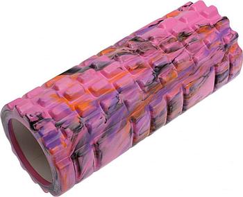 Валик для фитнеса «ТУБА», камуфляж розовый (Deep tissue massage foam roller)
