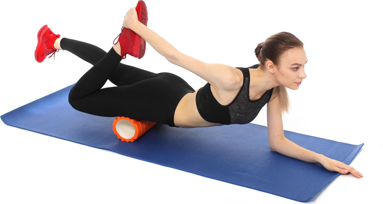 Валик для фитнеса «ТУБА», камуфляж розовый (Deep tissue massage foam roller) - фото 6 - id-p215425838