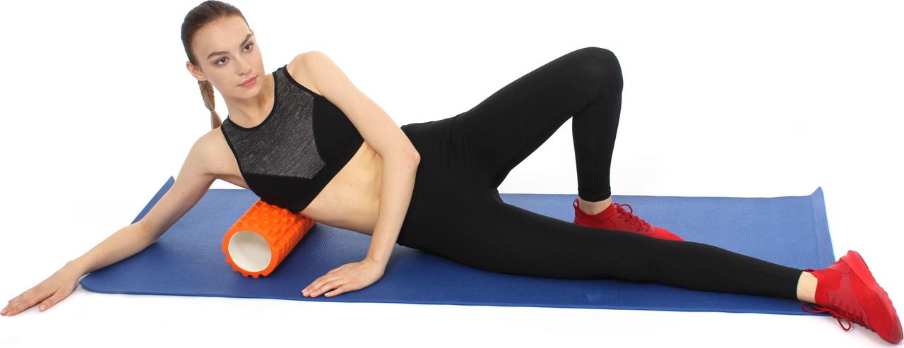 Валик для фитнеса «ТУБА», камуфляж розовый (Deep tissue massage foam roller) - фото 9 - id-p215425838