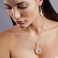 Комплект «ЖАР ПТИЦА» (Earrings+pendant with chain 45+5), фото 2