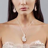 Комплект «ЖАР ПТИЦА» (Earrings+pendant with chain 45+5), фото 3