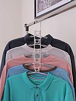 Вешалка-трансформер для одежды 5 в 1, 38x40, «ГИНГО», металл, пена, серая (clothes hanger, grey), фото 6