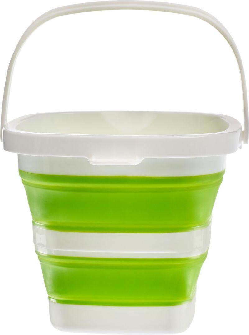 Ведро складное квадратное 5л зеленое (5L foldable Square bucket Green Panton 375C) - фото 2 - id-p215426006