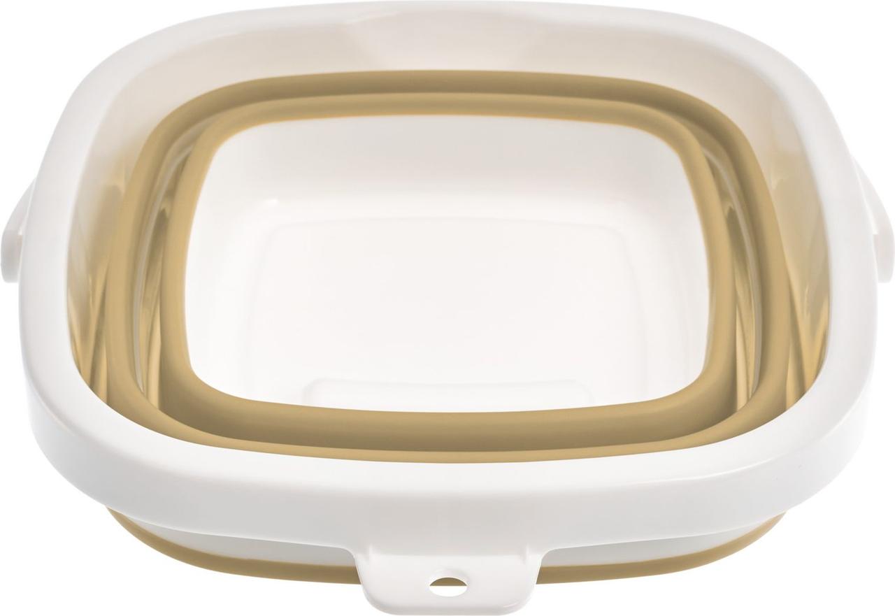 Ведро складное квадратное 5л бежевое (5L foldable Square bucket Beige Panton 4685C) - фото 3 - id-p215426007