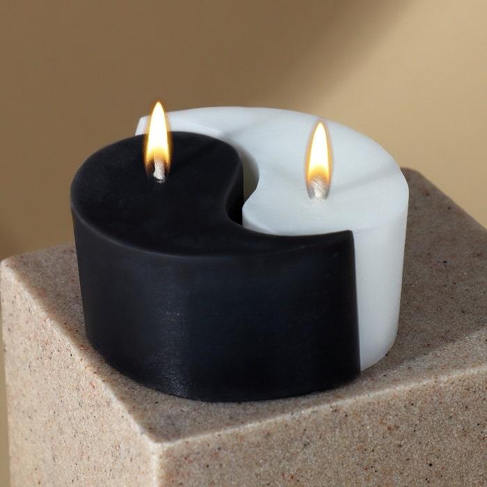 Свеча подарочная «Равновесие» цвет: черно-белый - фото 1 - id-p215427351
