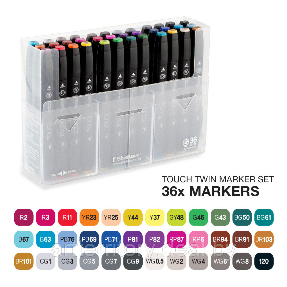 Набор маркеров Touch TWIN 36 цветов - фото 2 - id-p215432675