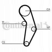 Комплект ГРМ с водяным насосом Continental CT908WP1