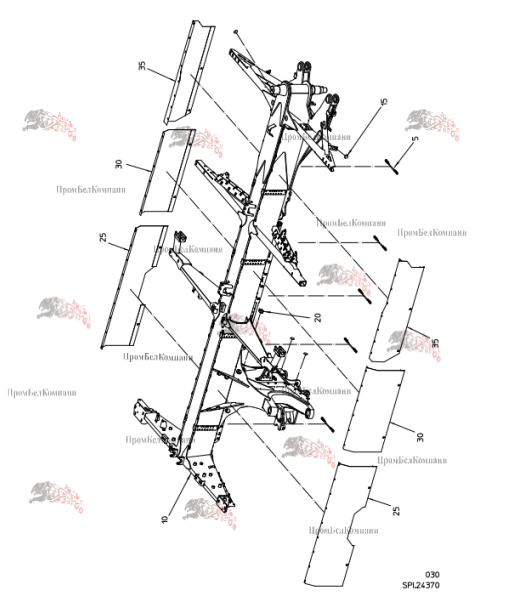 Задняя рама SPI.24370 для свеклоуборочного комбайна Grimme Rexor 620/630 - фото 1 - id-p215433864