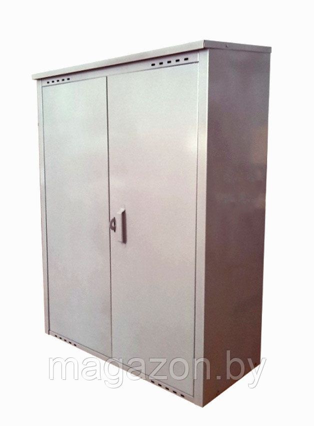 Шкаф для газовых баллонов, высота 1.4 м, серый - фото 1 - id-p215073360