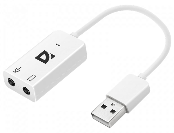 Внешняя USB звуковая карта Defender Audio USB USB - 2х3,5 мм jack, 0.1 м аудиокарта