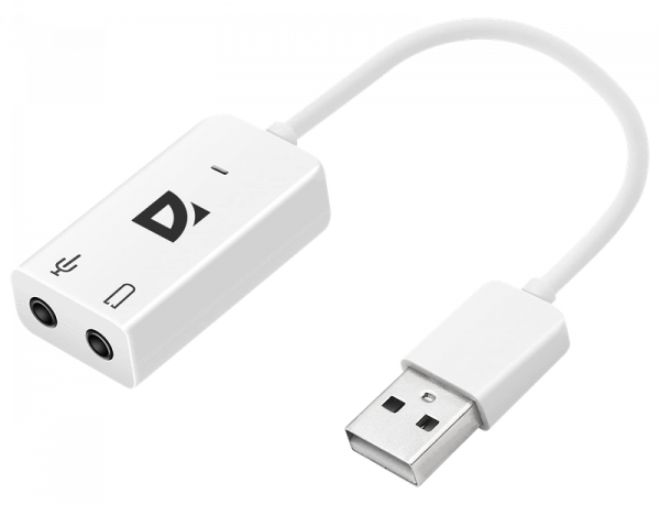 Внешняя USB звуковая карта Defender Audio USB USB - 2х3,5 мм jack, 0.1 м аудиокарта - фото 1 - id-p215436290