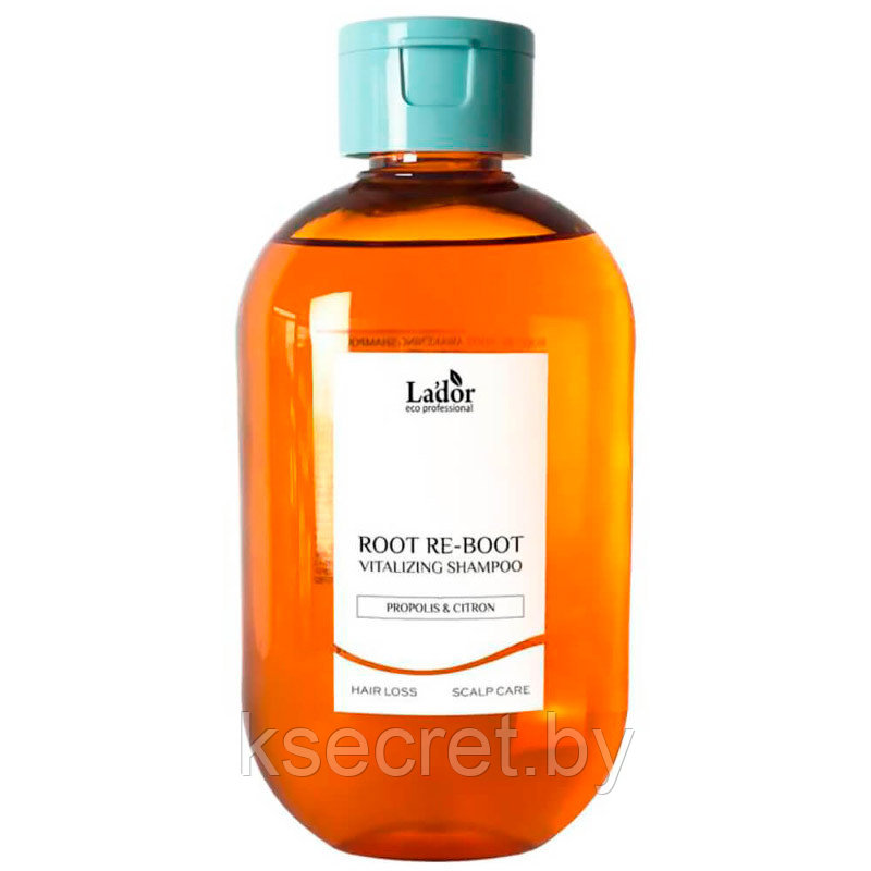 Шампунь для сухой кожи головы с прополисом Lador Root Re-Boot Vitalizing Shampoo Propolis Citron 300мл - фото 1 - id-p215436315