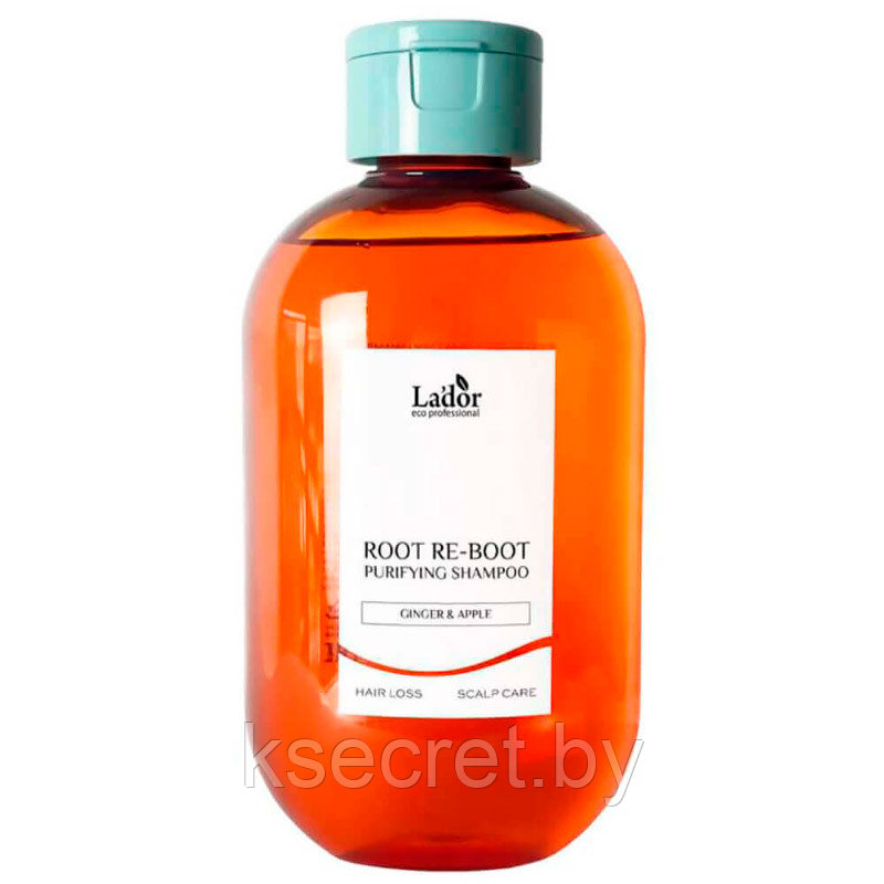 Шампунь для чувствительной кожи головы Lador Root Re-Boot Purifying Shampoo Ginger Apple 300мл - фото 1 - id-p215436319