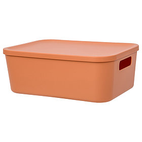 Корзина пластиковая для хранения "Оптима", 26,5х18,5х10 см, оранжевый
