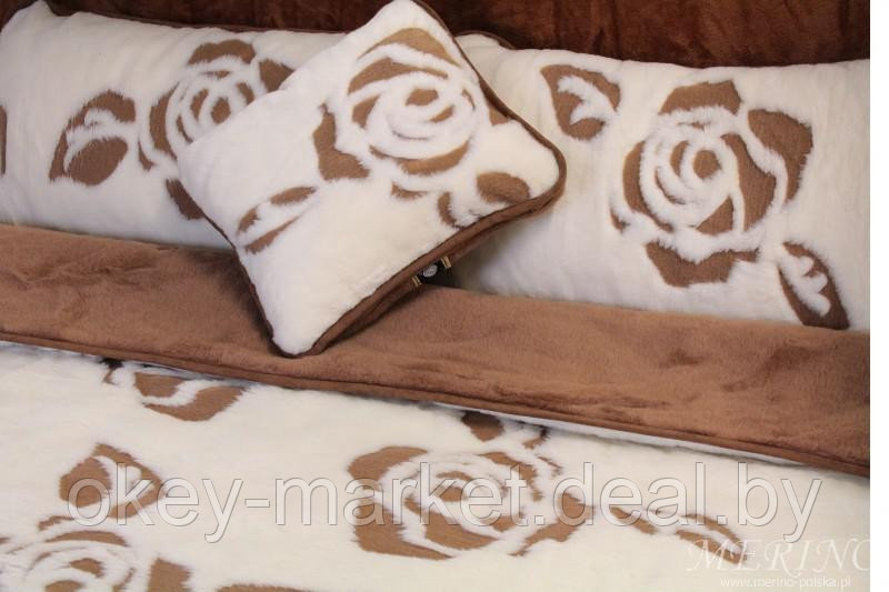 Шерстяная подушка с открытым ворсом KASHMIR Роза . Размер 50х60, фото 2