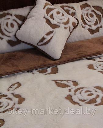 Шерстяная подушка с открытым ворсом KASHMIR Роза . Размер 50х60, фото 2