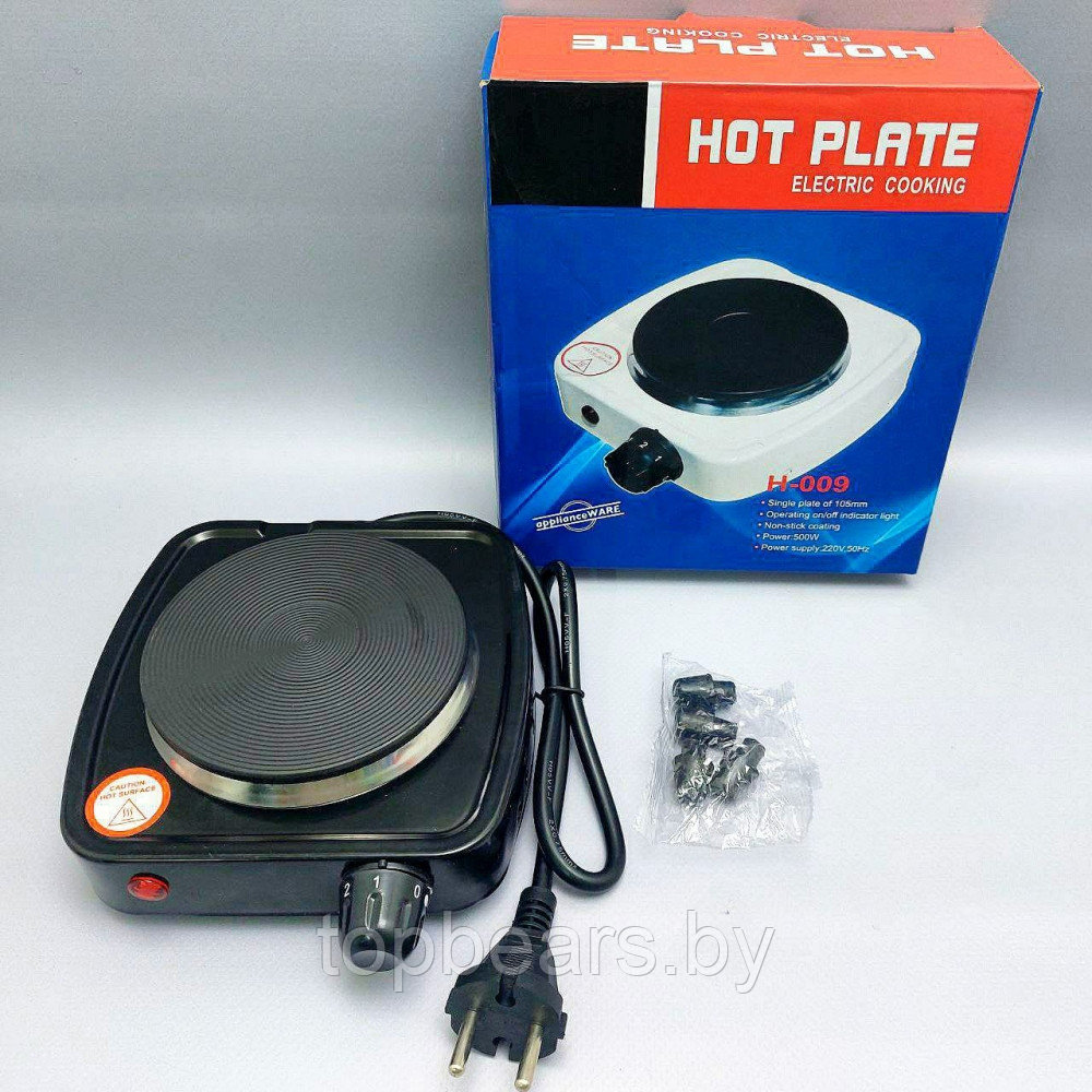 Электрическая настольная плита (одноконфорочная) HOT PLATE H-009 (220V, 500W, световой индикатор, 5 уровней - фото 6 - id-p215450440