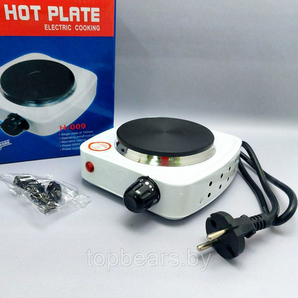 Электрическая настольная плита (одноконфорочная) HOT PLATE H-009 (220V, 500W, световой индикатор, 5 уровней - фото 10 - id-p215450440