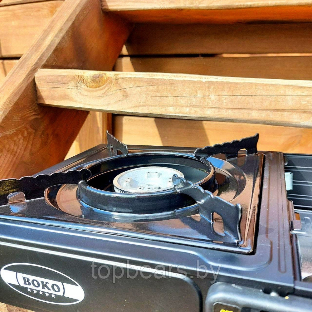 Портативная газовая плита (горелка) туристическая BOKO GAS STOVE K-001-S в пластиковом кейсе - фото 8 - id-p215450443