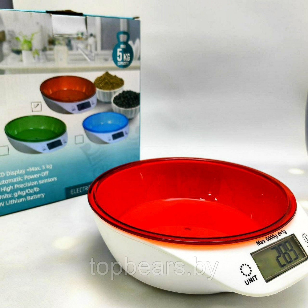 Электронные кухонные весы Kitchen Scales 5кг со съемной чашей - фото 9 - id-p215450445