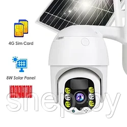 Камера видеонаблюдения уличная на солнечной батарее IP V380 Pro, 5 Мп, 3G, 4G, LTE, от сим карты, автослежение
