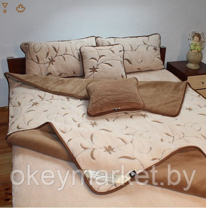 Подушка с открытым ворсом из шерсти Camel Florence .Размер 50х60, фото 2