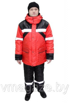 Куртка утеплённая "Монблан-Люкс"(красно-черная) - фото 1 - id-p215454718
