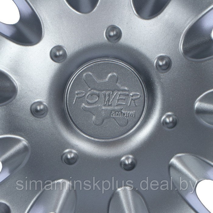 Колпаки колесные R14 "ПАУЭР", серебристый набор 4 шт. - фото 2 - id-p215455799