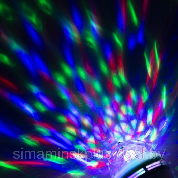 Световой прибор «Хрустальный шар» 8 см, Е27, свечение RGB - фото 2 - id-p215456612