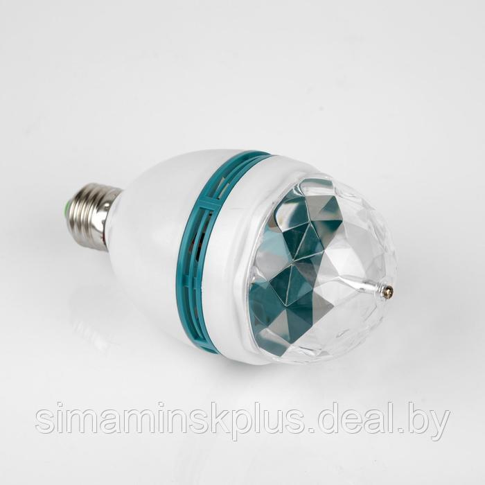 Световой прибор «Хрустальный шар» 8 см, Е27, свечение RGB - фото 3 - id-p215456612