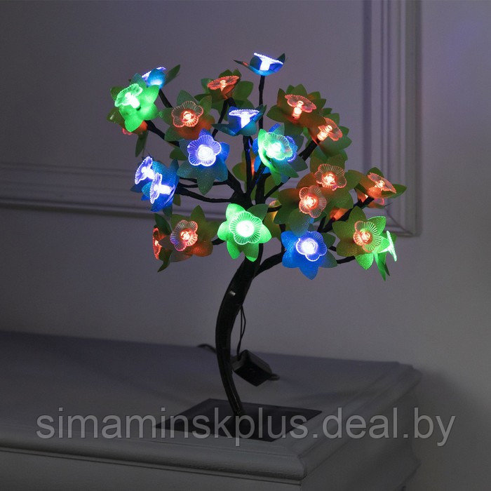 Светодиодный куст «Орхидеи» 30 см, 32 LED, мигание, 220 В, свечение мульти (RG/RB) - фото 1 - id-p215456615