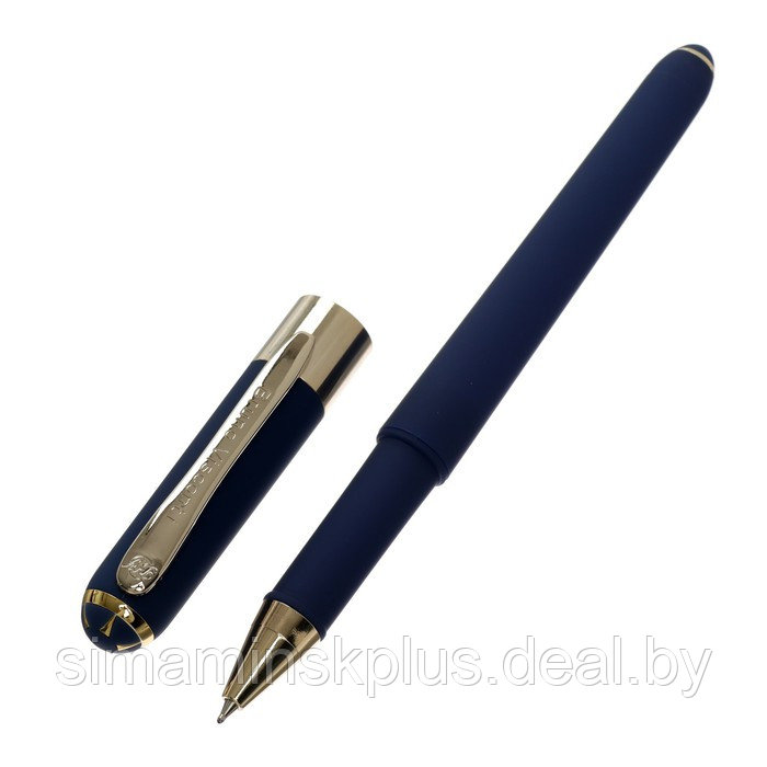 Ручка шариковая, 0.5 мм, Bruno Visconti MONACO, стержень синий, корпус тёмно-синий, в металлическом футляре - фото 3 - id-p215456749