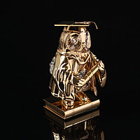 Сувенир «Сова магистр», 4×4×7,5 см, с кристаллами