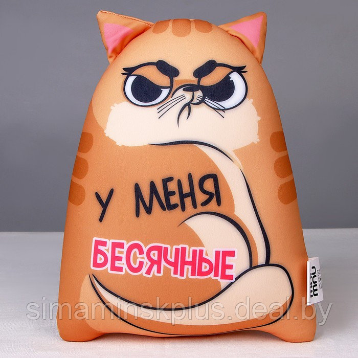 Подушка, игрушка антистресс Котэ «У меня бесячные» - фото 2 - id-p215457091