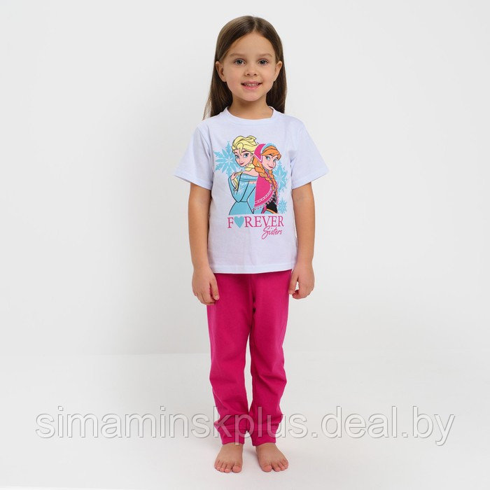 Комплект для девочки (футболка, брюки) «Холодное сердце», Disney, рост 122-128 (34) - фото 9 - id-p215457067