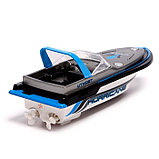 Катер радиоуправляемый Mini Boat, работает от аккумулятора, цвет синий, фото 3