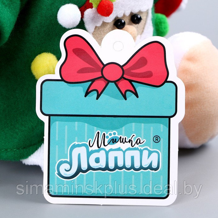 Мягкая игрушка «Мишка Лаппи» новогодняя, в зелёной кофте - фото 6 - id-p215457711