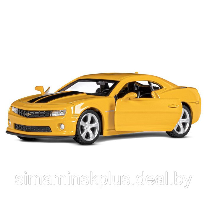 Машина металлическая Chevrolet Camaro SS, 1:43, открываются двери, инерция, цвет жёлтый - фото 4 - id-p215457582