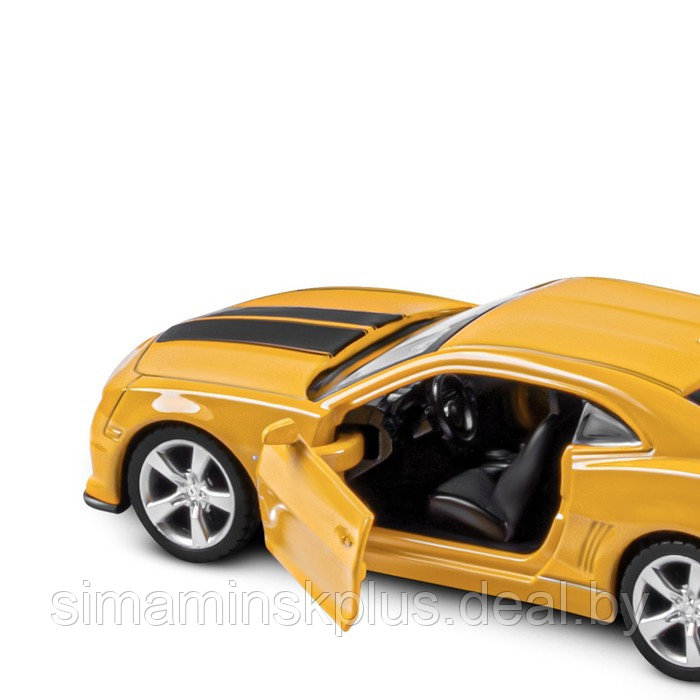 Машина металлическая Chevrolet Camaro SS, 1:43, открываются двери, инерция, цвет жёлтый - фото 6 - id-p215457582