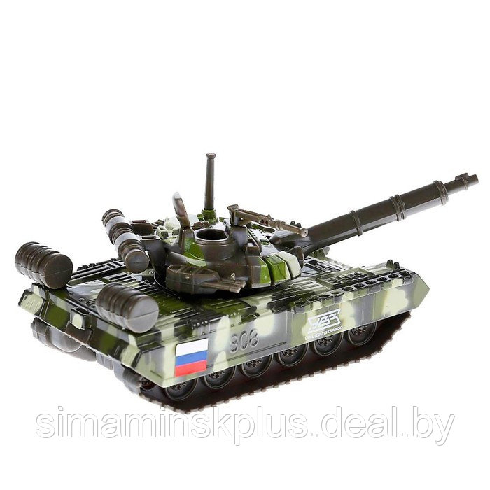 Машина металлическая «Танк T-90» 12 см, подвижные детали, инерционная - фото 3 - id-p215457586