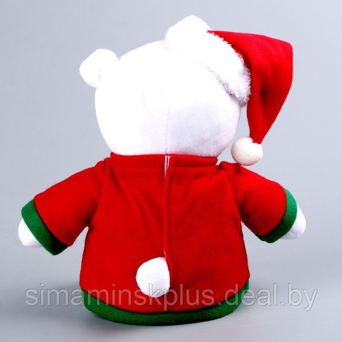 Мягкая игрушка «Мишка Лаппи» новогодняя, в красной кофте - фото 4 - id-p215457712