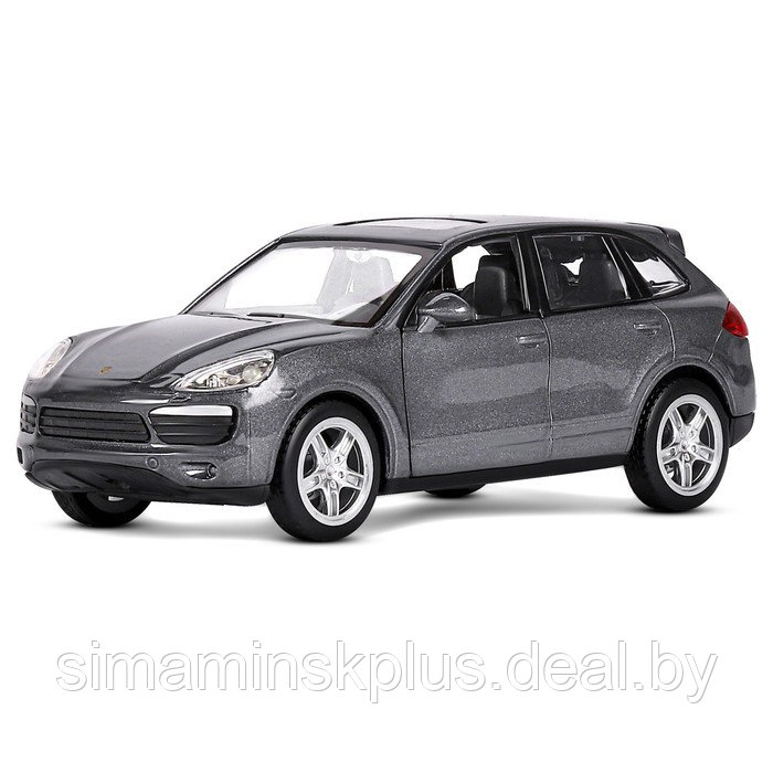 Машина металлическая Porsche Cayenne S, 1:32, свет, звук, инерция, открываются двери, багажник, цвет серый - фото 2 - id-p215457599