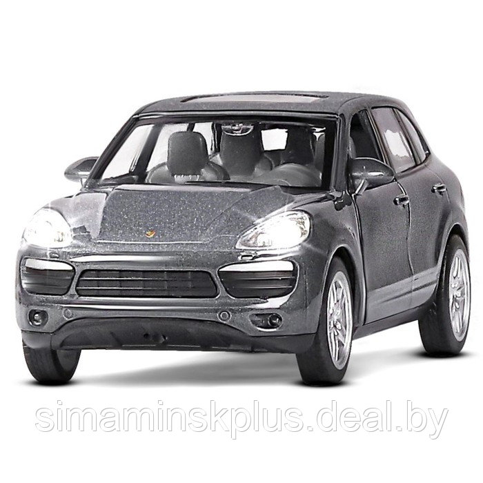 Машина металлическая Porsche Cayenne S, 1:32, свет, звук, инерция, открываются двери, багажник, цвет серый - фото 3 - id-p215457599