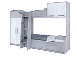 Кровать двухъярусная со шкафом Грей SV-МЕБЕЛЬ, фото 2
